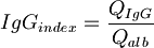 IgG_{index} = \frac{Q_{IgG}}{Q_{alb}} 