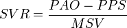 SVR = \frac{PAO - PPS}{MSV} 