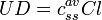 UD=c^{av}_{ss}Cl