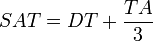  SAT =  DT + \frac{TA }{3} 