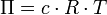 \Pi = c \cdot R\cdot T
