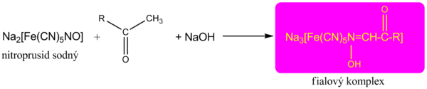 Průkaz ketolátek reakcí s nitroprusidem sodným